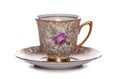 Pretty vintage coffee cup and saucer Royalty Free Stock Photo