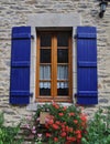 Pretty window Rochefort-en-Terre, France.