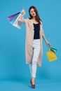 pretty woman attractive look shopping smile summer style isolated background