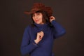 Pretty woman with cowboy hat Royalty Free Stock Photo