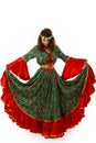 Pretty woman with a gypsy dress Royalty Free Stock Photo