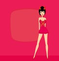 Pretty woman dressed in Devil costume Royalty Free Stock Photo