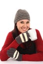 Pretty Woman Dressed Warmly Royalty Free Stock Photo