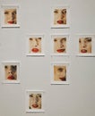 Pretty woman face photos art exhibition