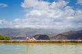 Pretty woman in Hierve el Agua Oaxaca Royalty Free Stock Photo