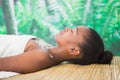 Pretty woman lying on massage table Royalty Free Stock Photo