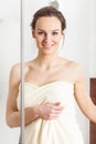 Pretty woman before shower Royalty Free Stock Photo