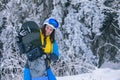 pretty woman snowboarder portrait Royalty Free Stock Photo