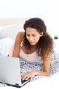 Pretty woman working on her laptop Royalty Free Stock Photo