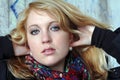 A pretty young blond woman Royalty Free Stock Photo