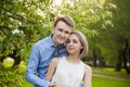 Pretty young couple together outdoors. Boy and girl portrait Royalty Free Stock Photo