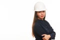 Pretty young female construction worker Royalty Free Stock Photo