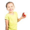 Young Girl Eating Apple Royalty Free Stock Photo