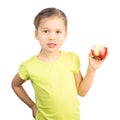 Young Girl Eating Apple Royalty Free Stock Photo