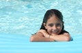 Pretty young girl in a swimming pool Royalty Free Stock Photo