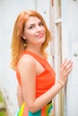 Pretty young lady with a beautiful smile posing Royalty Free Stock Photo