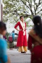 Elegantly dressed young Nepalese girl.