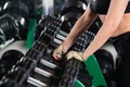 Pretty young sport woman is Workout in gym, Healthy lifestyle Royalty Free Stock Photo