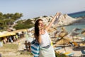 Pretty young woman on the beach Royalty Free Stock Photo