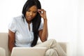 Pretty young woman browsing on laptop Royalty Free Stock Photo