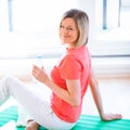 Pretty young woman doing YOGA exercise Royalty Free Stock Photo