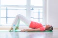 Pretty young woman doing YOGA exercise Royalty Free Stock Photo