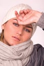 Pretty young woman dressed winter style clothes Royalty Free Stock Photo