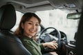 Pretty young woman driving car Royalty Free Stock Photo