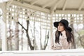 Pretty young woman with hat Royalty Free Stock Photo