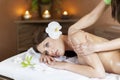 Pretty young woman having a massage Royalty Free Stock Photo