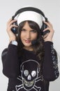 Pretty young woman with headphones