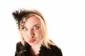 Pretty young woman making a funny face Royalty Free Stock Photo