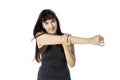 Pretty young woman stretching her arms Royalty Free Stock Photo