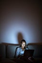 Pretty, young woman working on her laptop computer Royalty Free Stock Photo