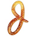 Letter j in the form of a pretzel