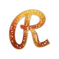 Letter r in the form of a pretzel