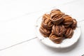 Pretzel Bites with Chocolate Caramel and Pecan