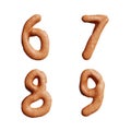 Pretzel Capital Letter Alphabet - Digits 6-9