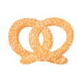 Pretzel cartoon icon