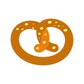 Pretzel icon flat