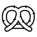 Pretzel icon outline vector. Bavaria bretzel Royalty Free Stock Photo