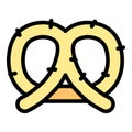 Pretzel icon vector flat Royalty Free Stock Photo