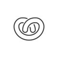 Pretzel line icon