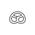 Pretzel line icon