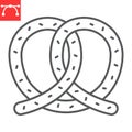 Pretzel line icon