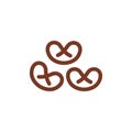 Pretzel line icon. wheat Sign for production of bread and baker