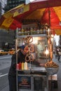 Pretzel Seller Street Food - New York Royalty Free Stock Photo