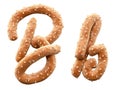 Pretzel with sesame font.