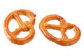 Pretzel snack on white