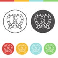 Pretzel vector icons Royalty Free Stock Photo